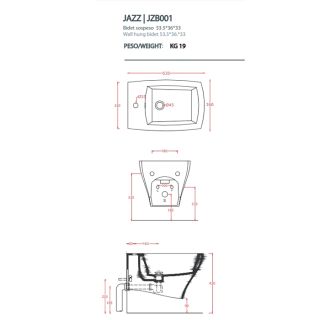 Биде Artceram JAZZ JZB001 05 00 bi matt*1 белое